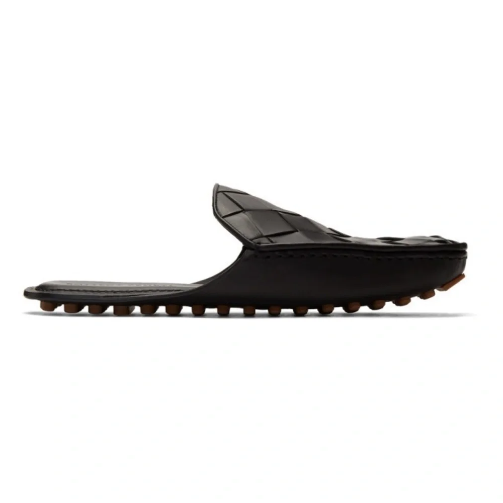 BOTTEGA VENETA Nappa Maxi Intercciato Flat Mules - Size 38.5 - Picture 3 of 7